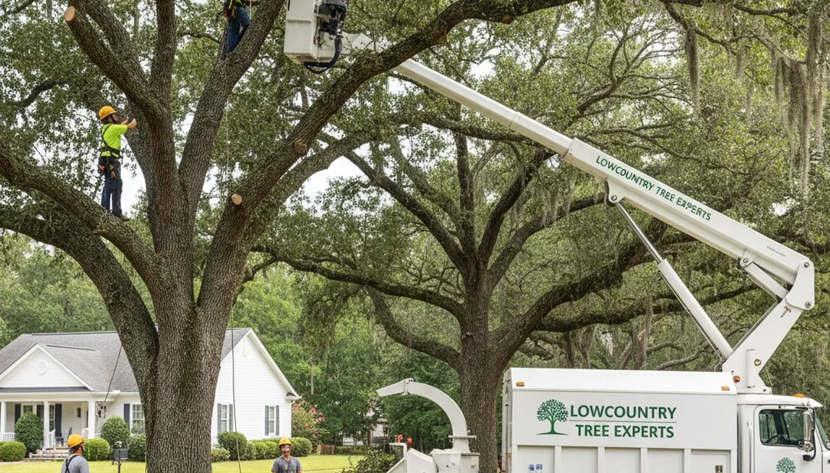 Professional tree removal service in Charleston SC by certified arborists using safe equipment